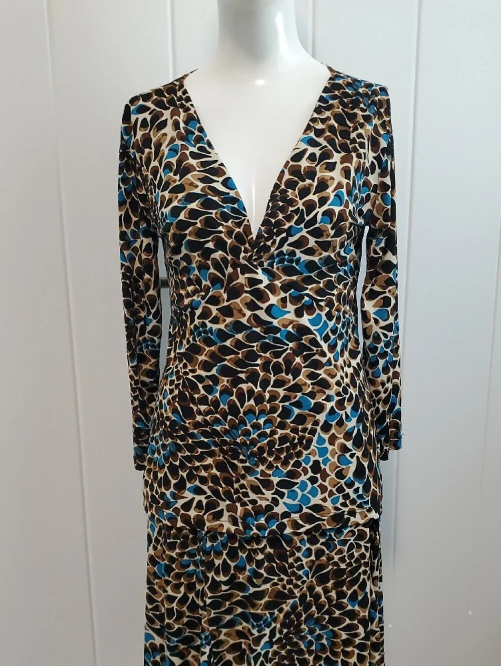 Chico's Brown, Blue & Cream Matching Set